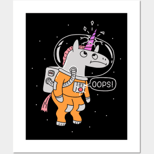 unicorn in space Posters and Art